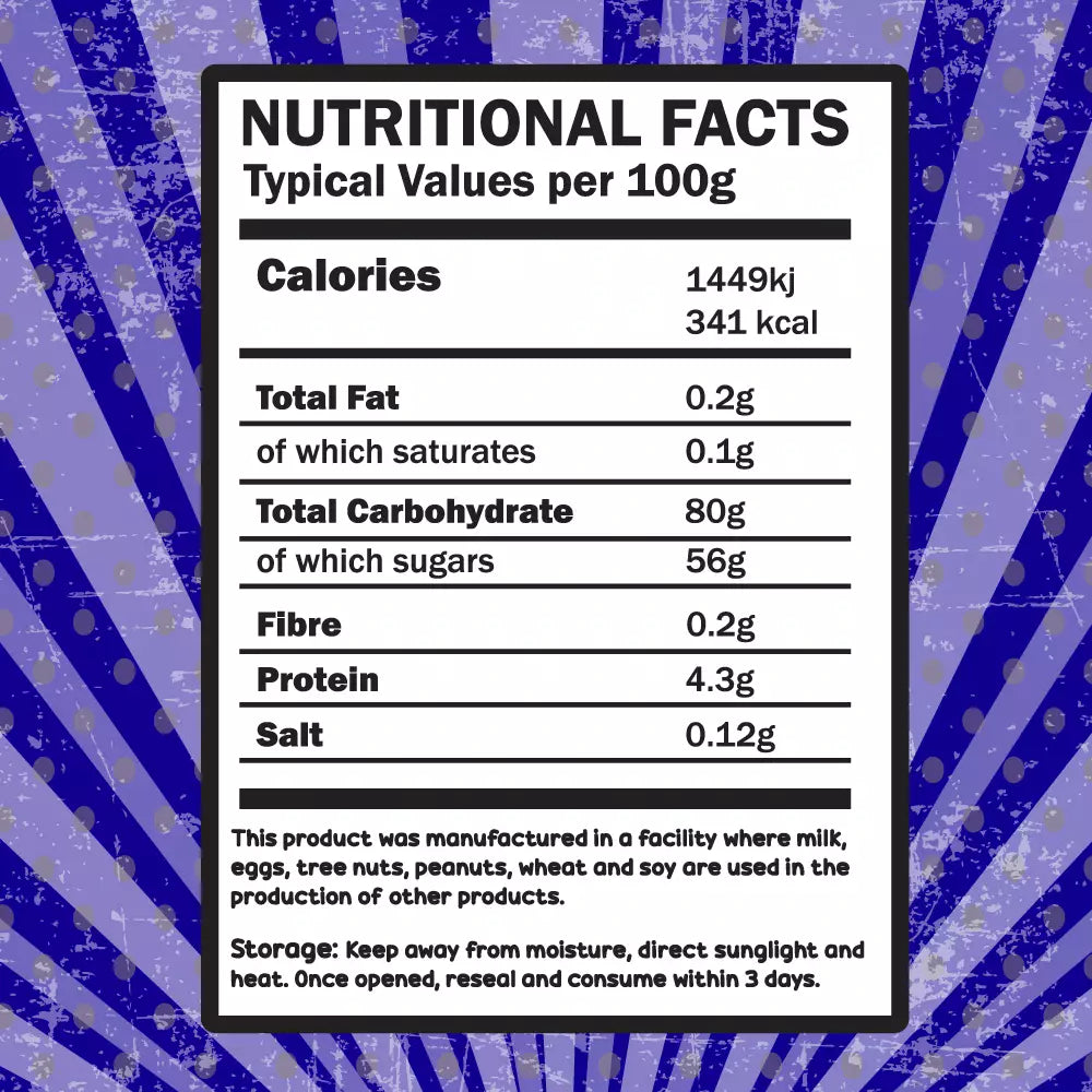 Freezy Treats Freeze Dried Candy - BLUE RAZZ SLICES
