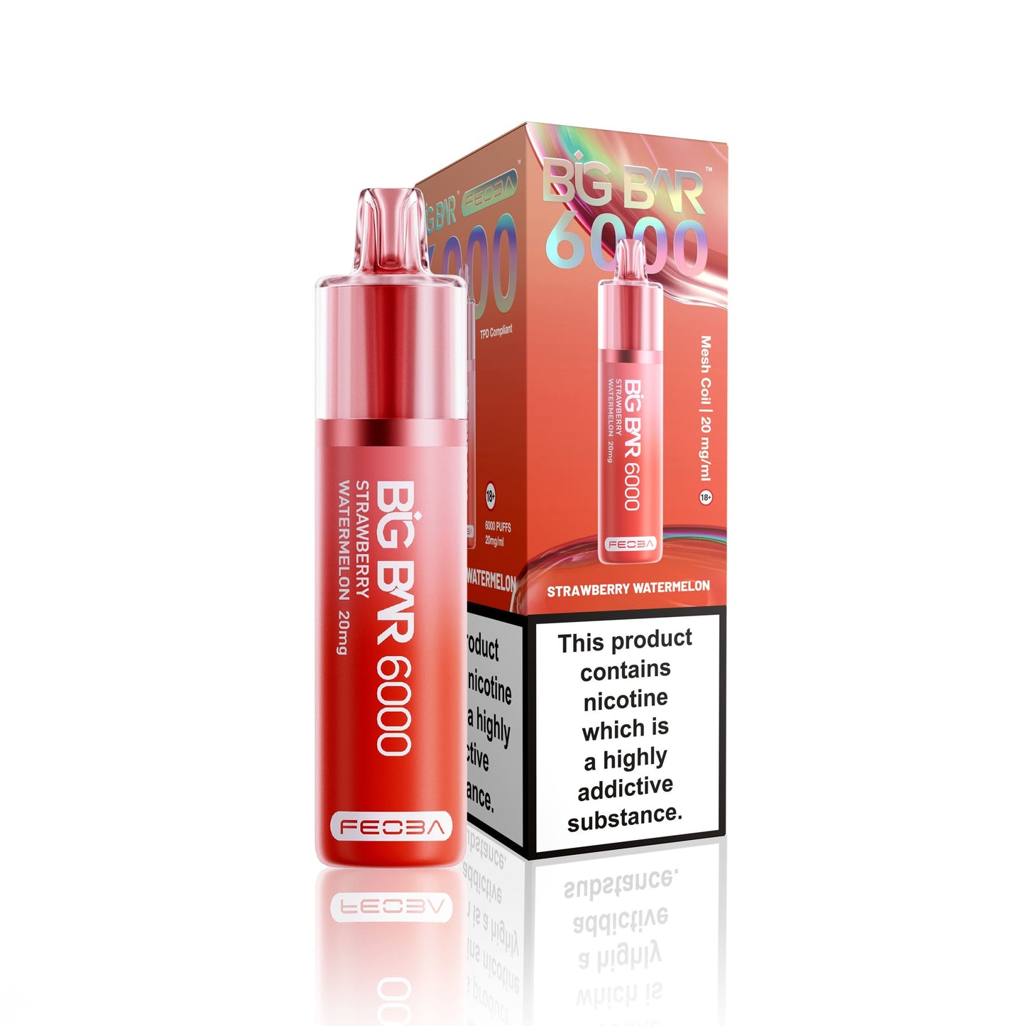 *Clearance Discount! FEOBA Big Bar 6000 Disposable Nicotine Salt BIG PUFF Vape Kit - 20mg