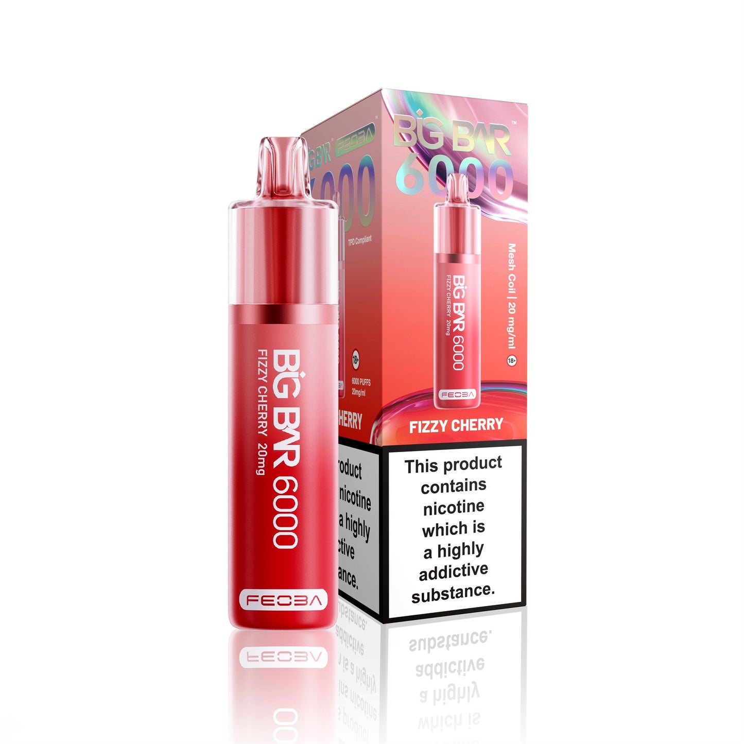 *Clearance Discount! FEOBA Big Bar 6000 Disposable Nicotine Salt BIG PUFF Vape Kit - 20mg