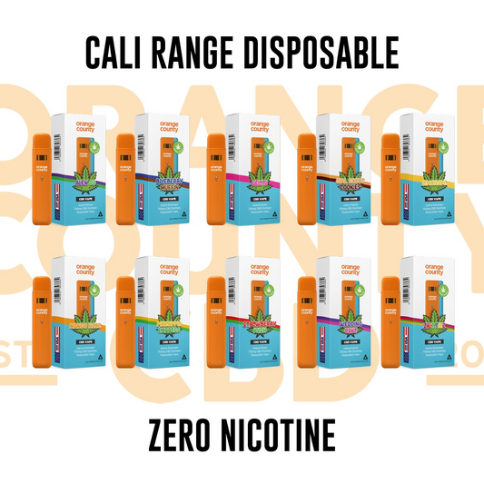 *Clearance Discount! Orange County CBD Cali Range Broad Spectrum CBD Disposable Vape Pen (750mg CBD) ZERO Nicotine 1000* Puff