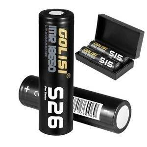 Golisi - S26 Batteries 2600mAh 35A (18650) Pack of 2