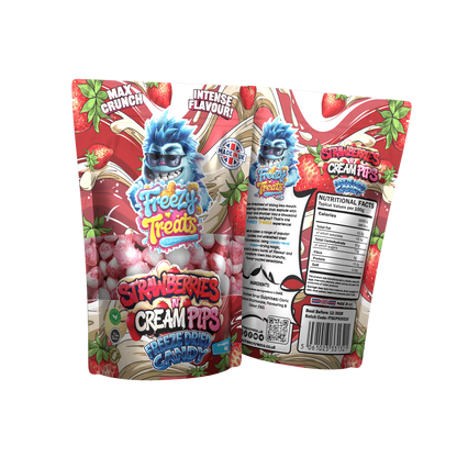 Freezy Treats Freeze Dried Candy - STRAWBERRY CREAM PIPS