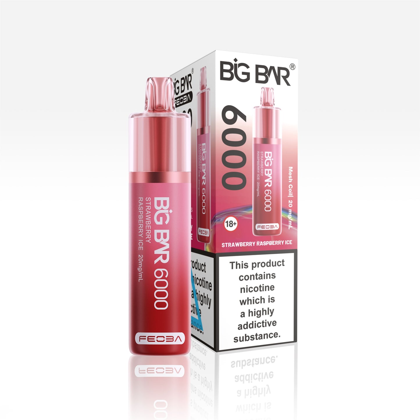 *Clearance Discount! FEOBA Big Bar 6000 Disposable Nicotine Salt BIG PUFF Vape Kit - 20mg