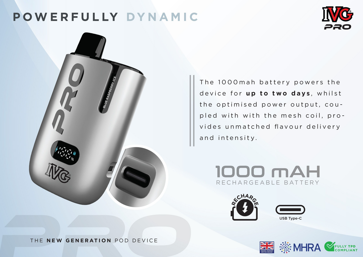 IVG Pro 12 10k Puff Pre-Filled Pod Kit - 20mg