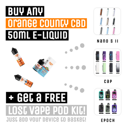 Orange County CBD Cali Range Broad Spectrum CBD E-Liquid 50ml 1500/2500mg - CHERRY OG KUSH