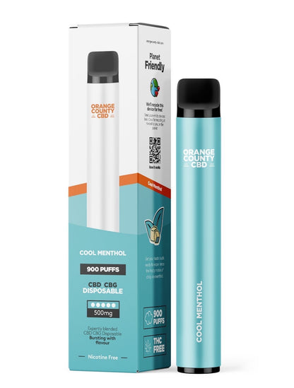 *Clearance Discount! Orange County CBD Disposable Broad Spectrum CBD E-Liquid Pod Vape Kit 500mg (250mg CBD & 250mg CBG) ZERO Nicotine 600-900* Puff