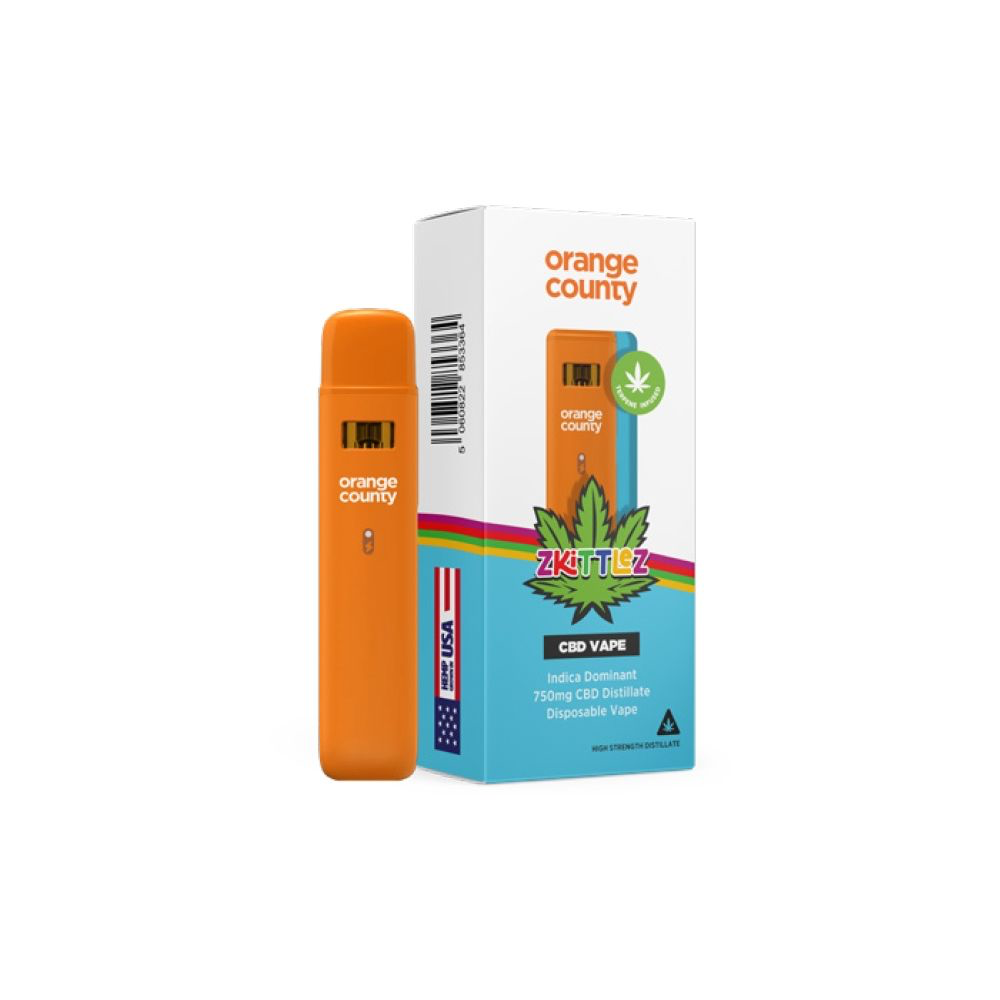 *Clearance Discount! Orange County CBD Cali Range Broad Spectrum CBD Disposable Vape Pen (750mg CBD) ZERO Nicotine 1000* Puff