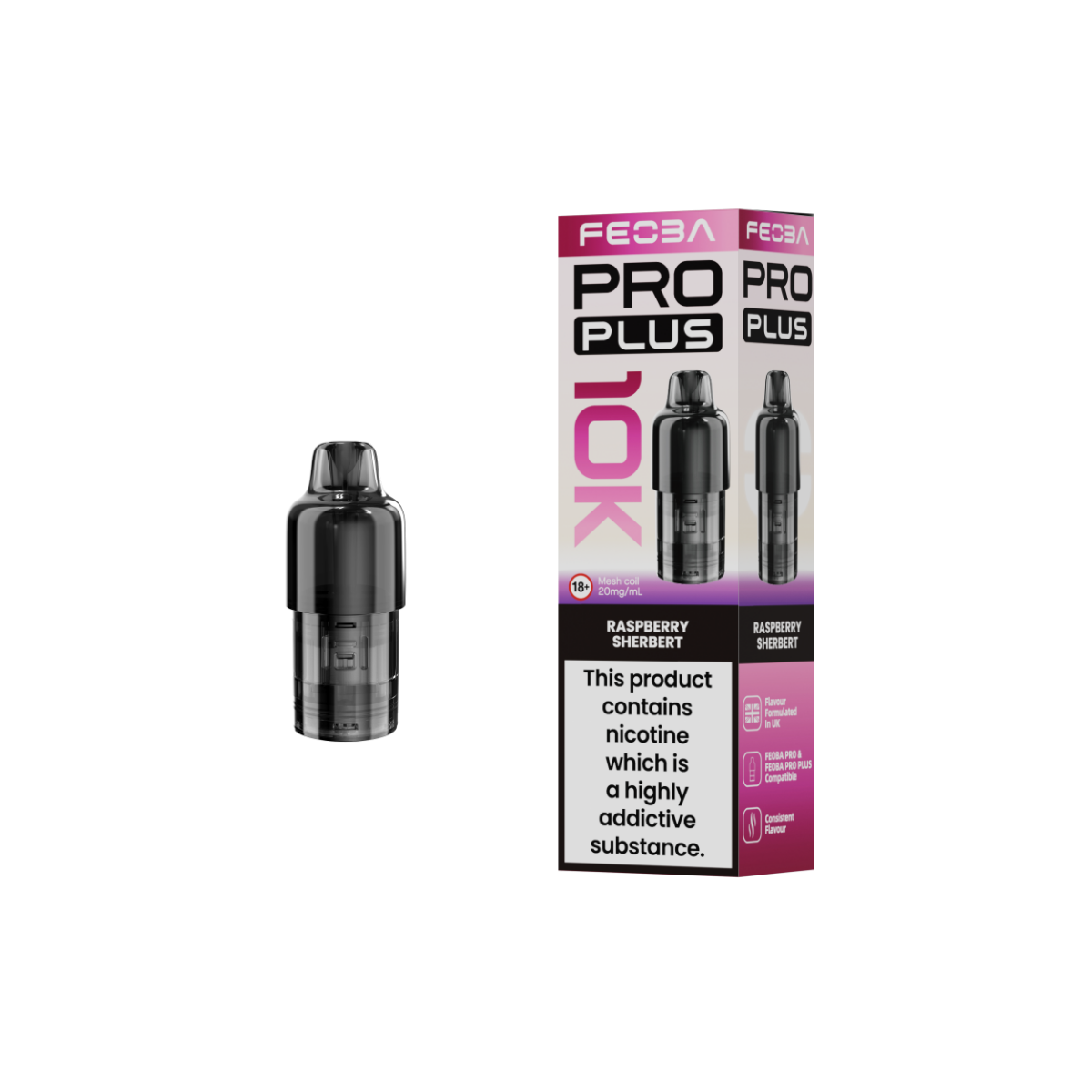 Feoba Pro Plus 10K Pre-filled Replacement Pods - 20mg