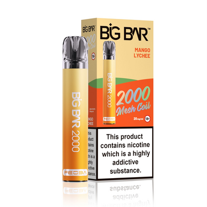 *Clearance Discount! FEOBA Big Bar 2000 Disposable Nicotine Salt BIG PUFF Vape Kit - 20mg