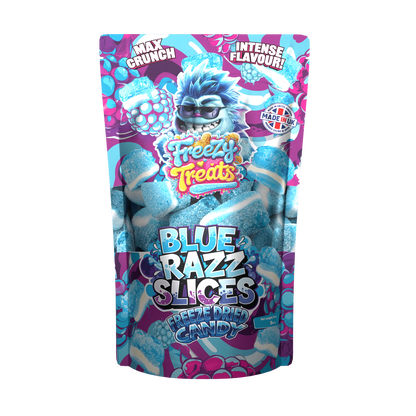 Freezy Treats Freeze Dried Candy - BLUE RAZZ SLICES