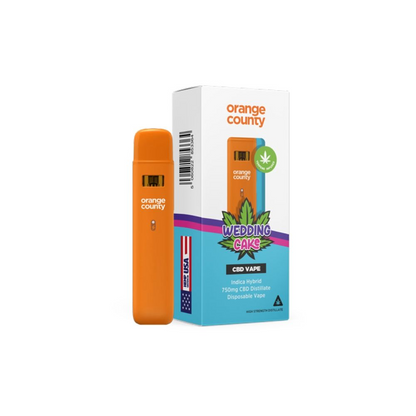 *Clearance Discount! Orange County CBD Cali Range Broad Spectrum CBD Disposable Vape Pen (750mg CBD) ZERO Nicotine 1000* Puff