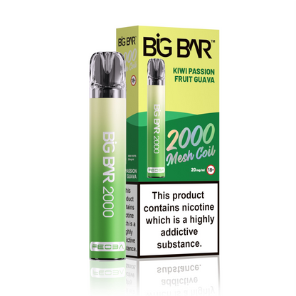 *Clearance Discount! FEOBA Big Bar 2000 Disposable Nicotine Salt BIG PUFF Vape Kit - 20mg