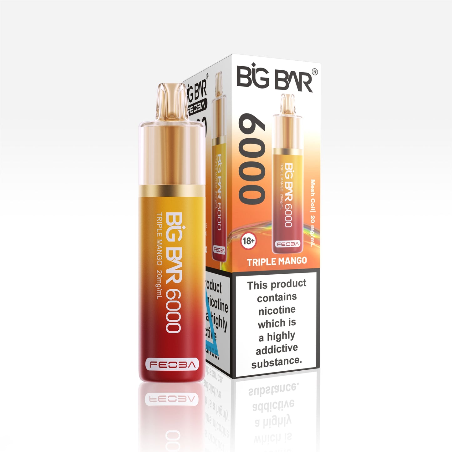 *Clearance Discount! FEOBA Big Bar 6000 Disposable Nicotine Salt BIG PUFF Vape Kit - 20mg