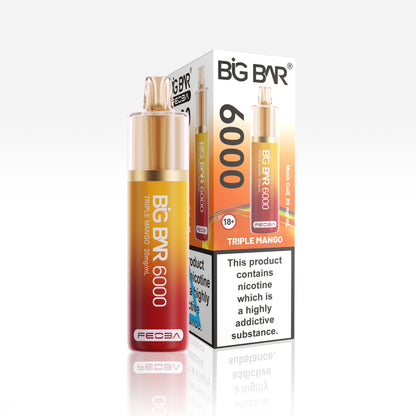 *Clearance Discount! FEOBA Big Bar 6000 Disposable Nicotine Salt BIG PUFF Vape Kit - 20mg