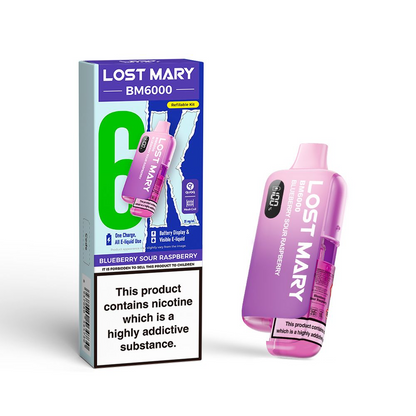 Lost Mary BM6000 Refill Edition Pre-Filled Pod Vape Kit 1000mAh - 20mg