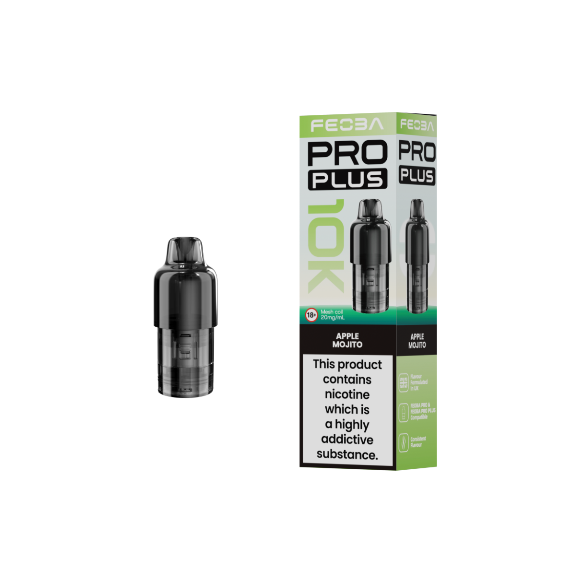 Feoba Pro Plus 10K Pre-filled Replacement Pods - 20mg