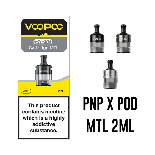 VooPoo PnP X Platform Empty Replacement Pods / Cartridges - 2 Pack (MTL Version)