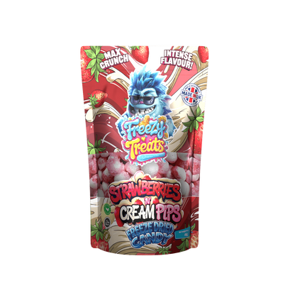 Freezy Treats Freeze Dried Candy - STRAWBERRY CREAM PIPS