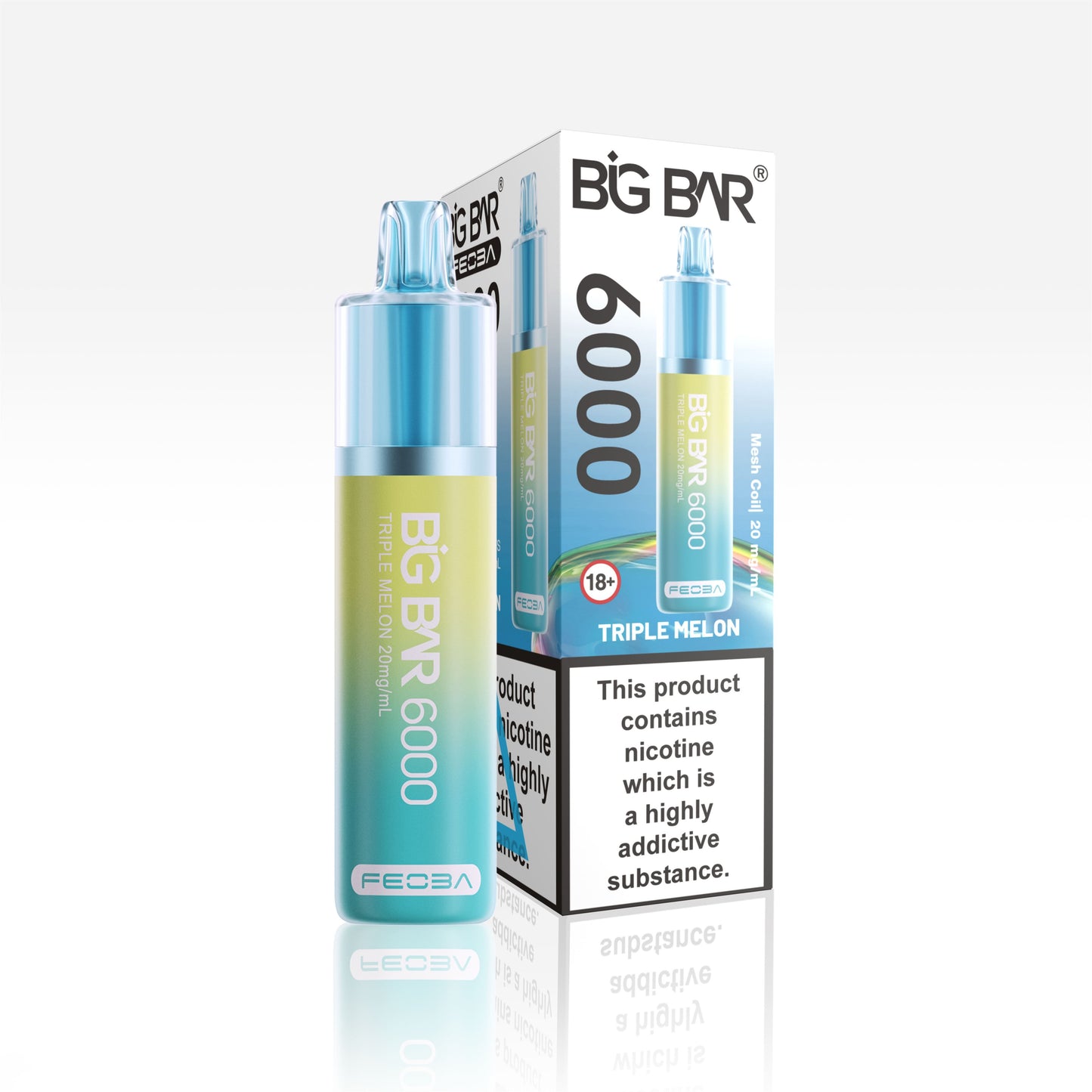 *Clearance Discount! FEOBA Big Bar 6000 Disposable Nicotine Salt BIG PUFF Vape Kit - 20mg