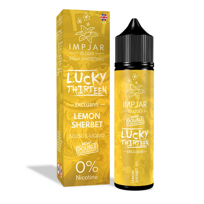 ImpJar | Lucky Thirteen 15000 50/50 VG/PG 50ml Shortfill Double Concentrate E-liquid Zero Nic 0mg - Various Flavours