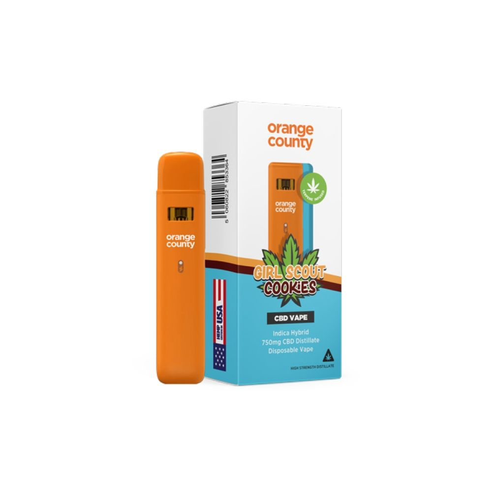 *Clearance Discount! Orange County CBD Cali Range Broad Spectrum CBD Disposable Vape Pen (750mg CBD) ZERO Nicotine 1000* Puff