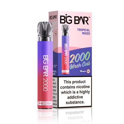 *Clearance Discount! FEOBA Big Bar 2000 Disposable Nicotine Salt BIG PUFF Vape Kit - 20mg
