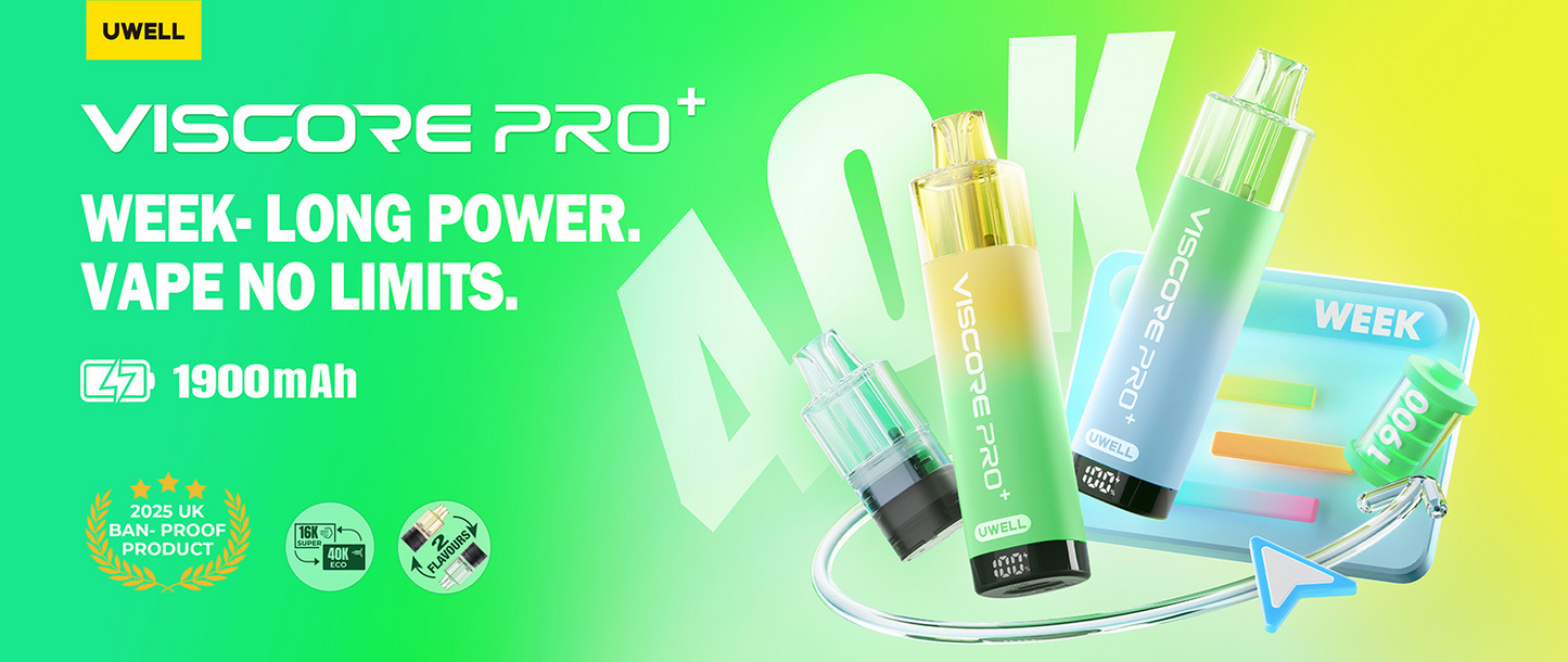 UWELL VISCORE PRO+ Pre-Filled Pod Vape Kit - 20mg
