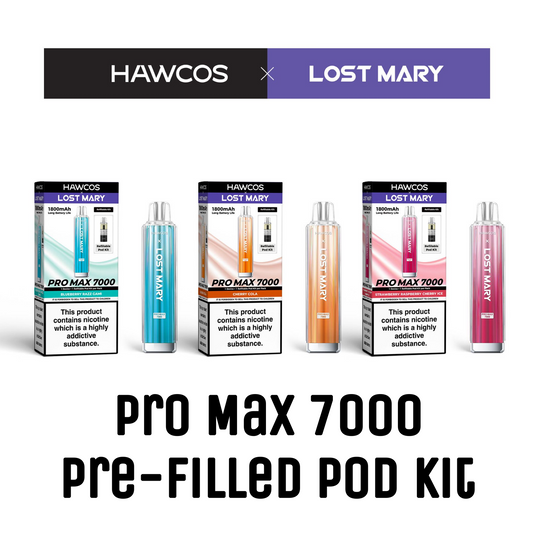HAWCOS x Lost Mary PRO MAX 7000 Pre-Filled Pod Vape Kit 1800mAh - 20mg