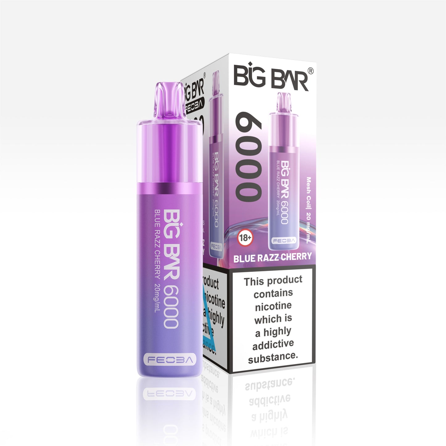 *Clearance Discount! FEOBA Big Bar 6000 Disposable Nicotine Salt BIG PUFF Vape Kit - 20mg