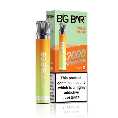 *Clearance Discount! FEOBA Big Bar 2000 Disposable Nicotine Salt BIG PUFF Vape Kit - 20mg