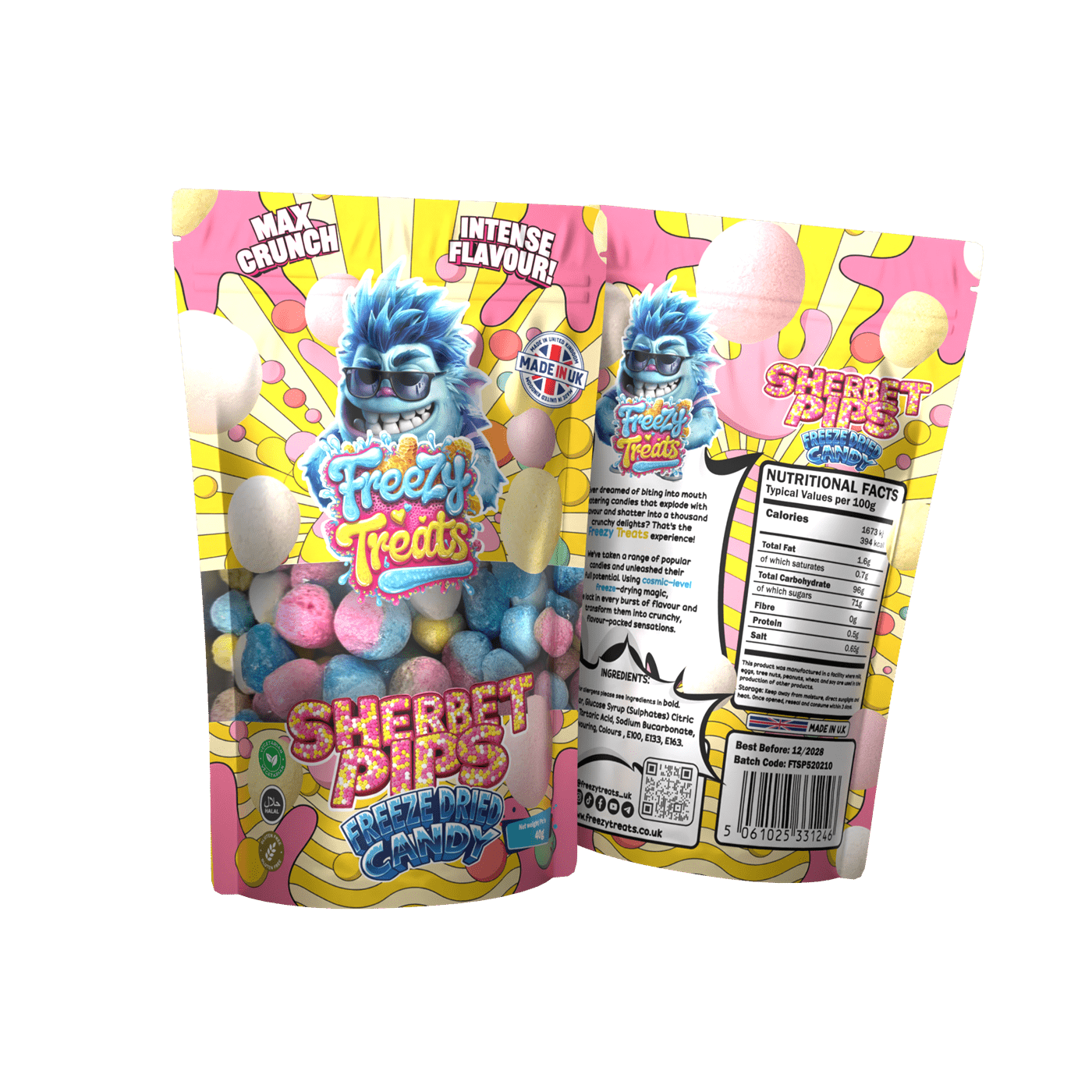 Freezy Treats Freeze Dried Candy - SHERBET PIPS