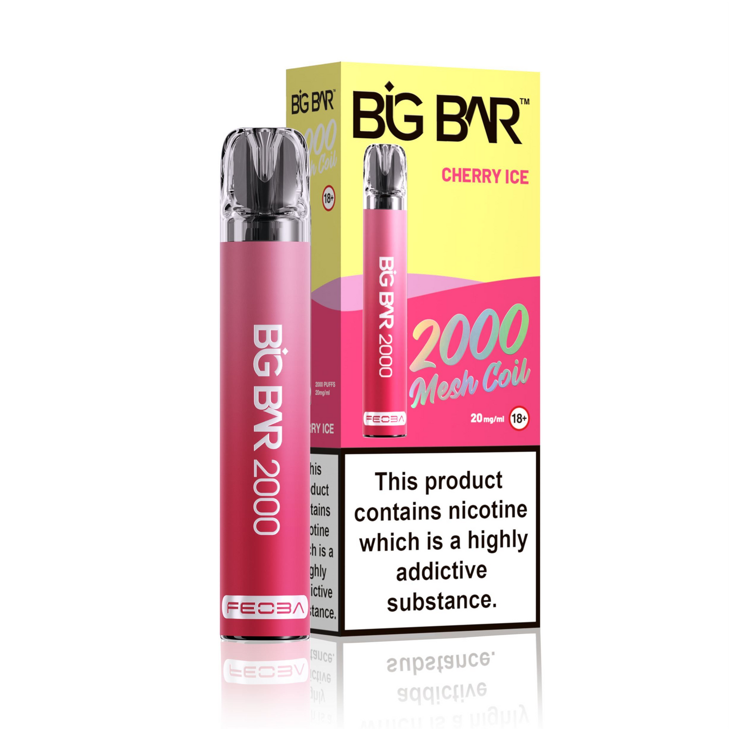*Clearance Discount! FEOBA Big Bar 2000 Disposable Nicotine Salt BIG PUFF Vape Kit - 20mg