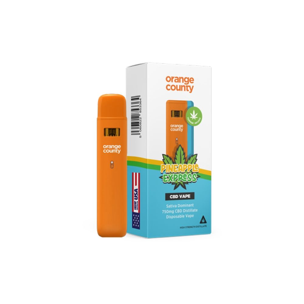 *Clearance Discount! Orange County CBD Cali Range Broad Spectrum CBD Disposable Vape Pen (750mg CBD) ZERO Nicotine 1000* Puff