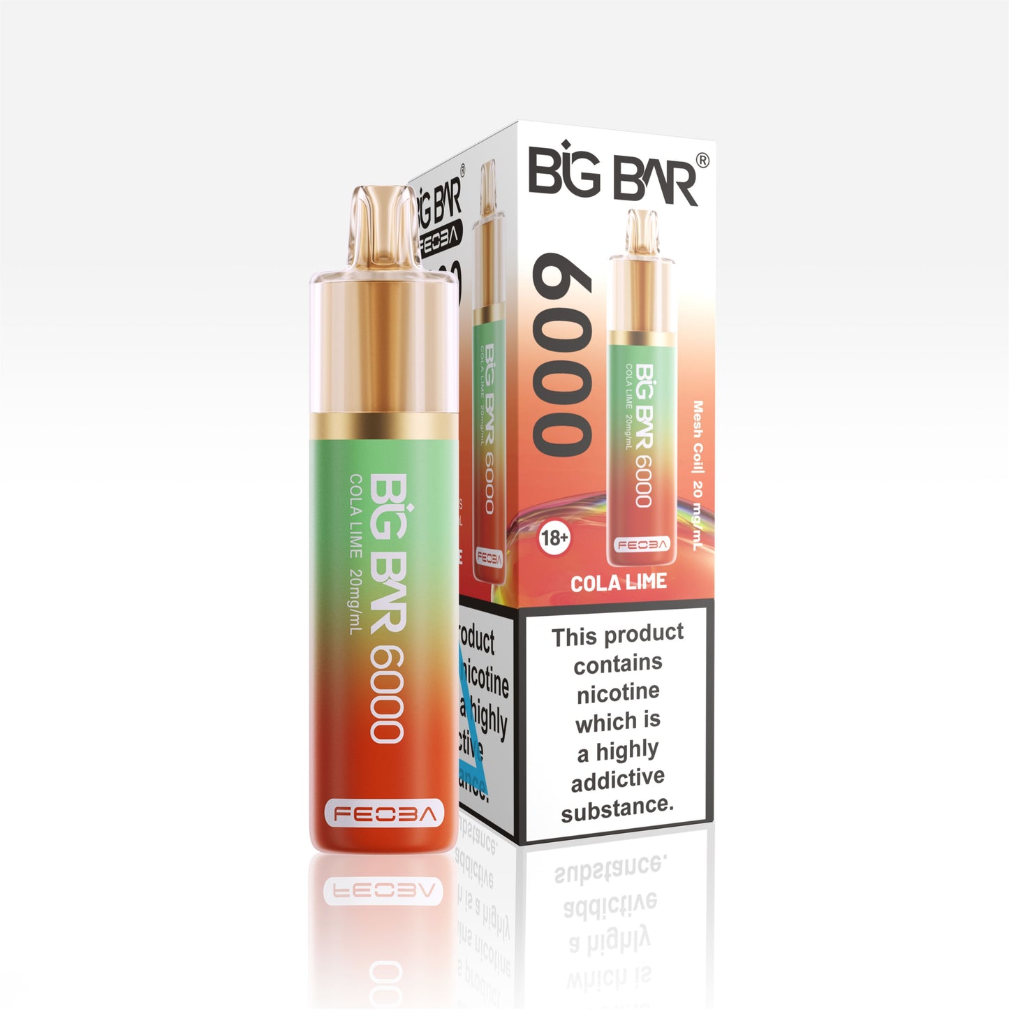 *Clearance Discount! FEOBA Big Bar 6000 Disposable Nicotine Salt BIG PUFF Vape Kit - 20mg