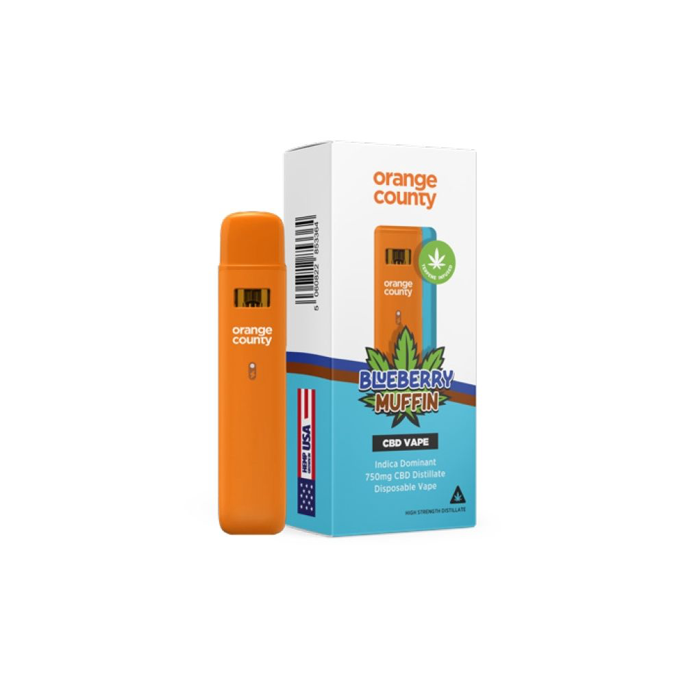 *Clearance Discount! Orange County CBD Cali Range Broad Spectrum CBD Disposable Vape Pen (750mg CBD) ZERO Nicotine 1000* Puff