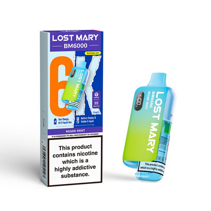 Lost Mary BM6000 Refill Edition Pre-Filled Pod Vape Kit 1000mAh - 20mg
