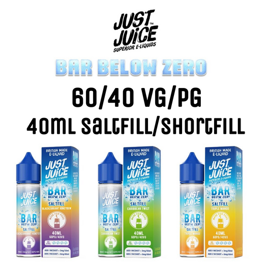 Just Juice Bar Below Zero 40ml 60/40 PG/VG Saltfill/Shortfill - 0mg