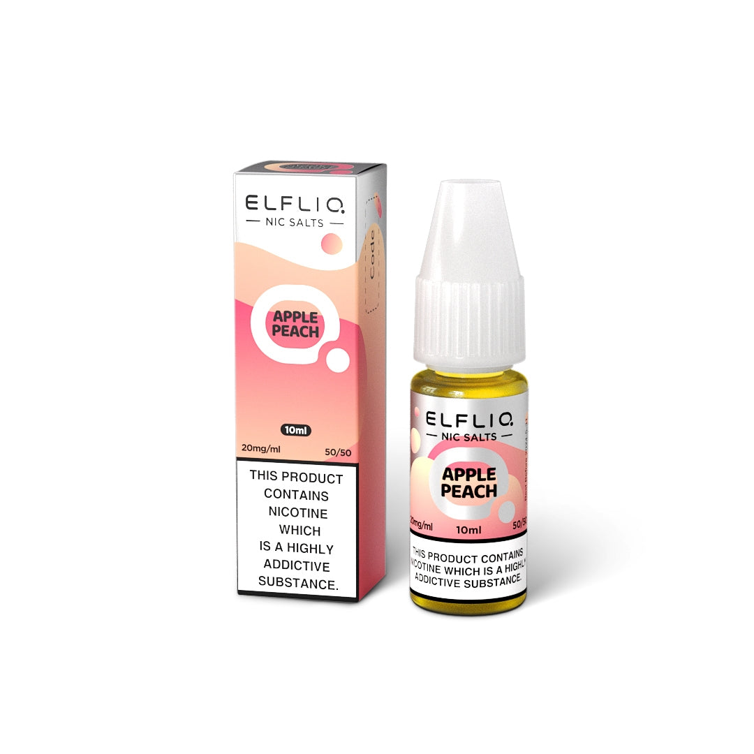 Elfliq APPLE PEACH 10ml Elfbar Nicotine Salts E-Liquid 5mg / 10mg / 20mg Nic Salt