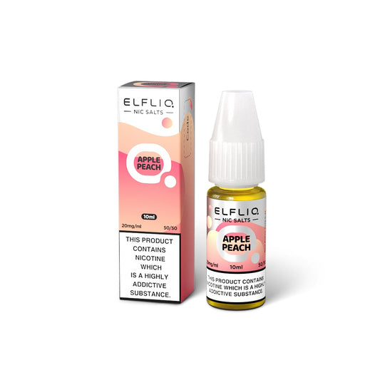 Elfliq APPLE PEACH 10ml Elfbar Nicotine Salts E-Liquid 5mg / 10mg / 20mg Nic Salt