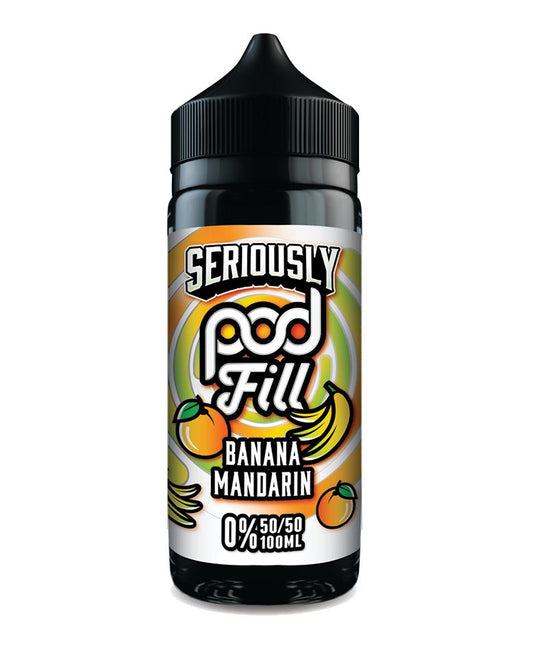 Seriously Pod Fill 50/50 VG/PG 100ml Shortfill E-liquid Zero Nic 0mg - BANANA MANDARIN