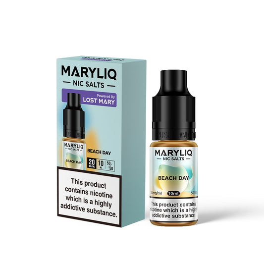 Maryliq BEACH DAY 10ml Elfbar Lost Mary Nicotine Salts E-Liquid 10mg / 20mg Nic Salt