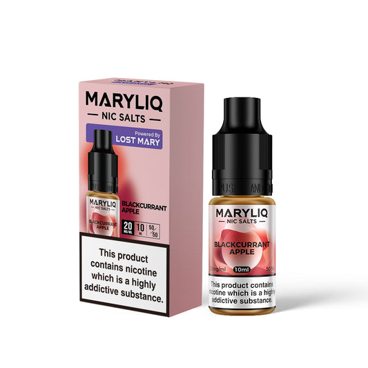 Maryliq BLACKCURRANT APPLE 10ml Elfbar Lost Mary Nicotine Salts E-Liquid 10mg / 20mg Nic Salt