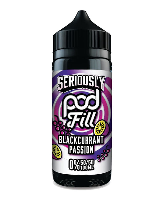 Seriously Pod Fill 50/50 VG/PG 100ml Shortfill E-liquid Zero Nic 0mg - BLACKCURRANT PASSION