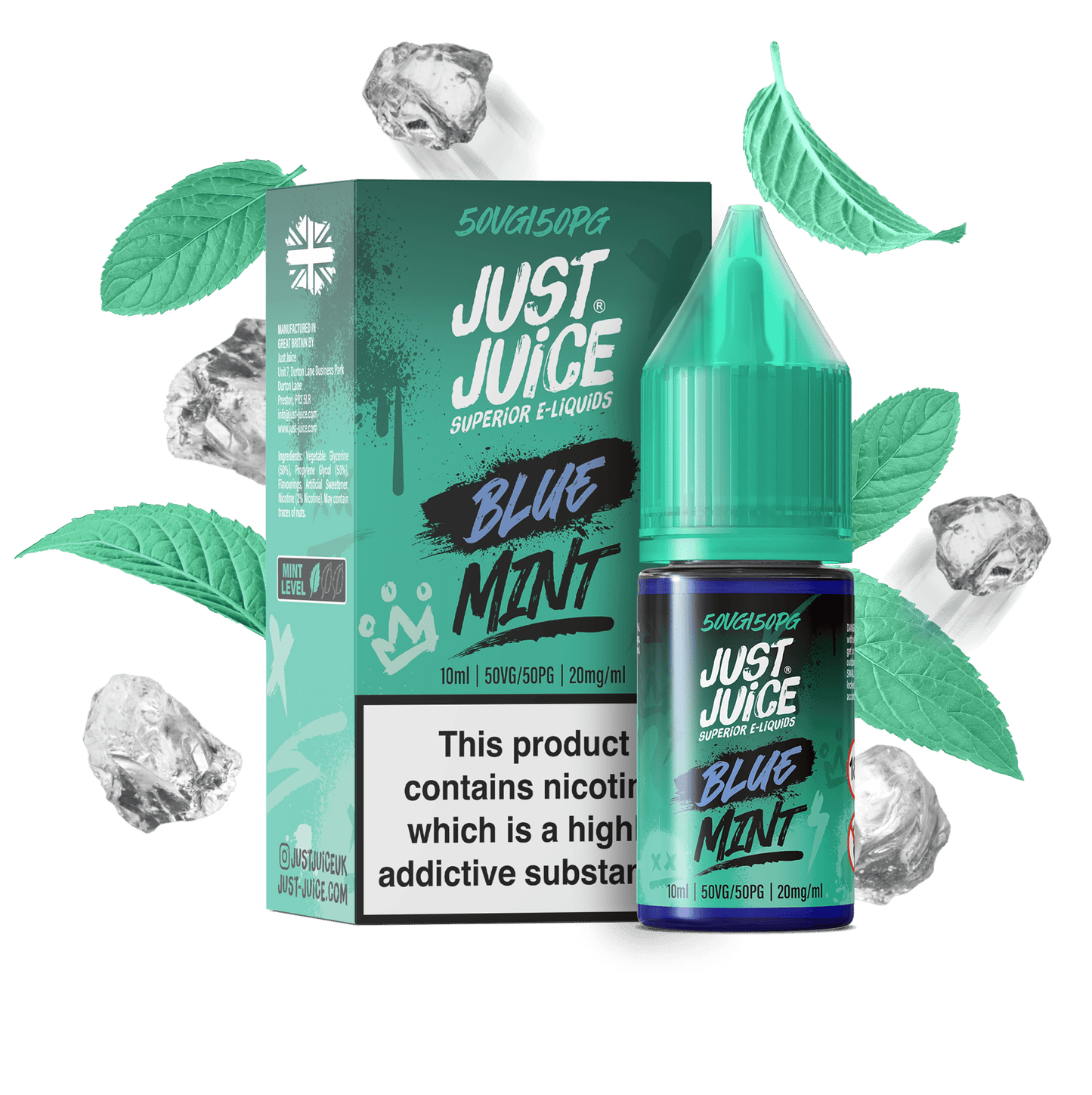 Just Juice Mint Series Nic Salts 10ml 5mg / 10mg / 20mg - BLUE MINT