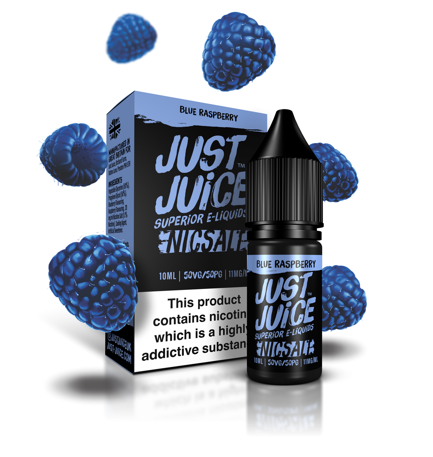 Just Juice Nic Salts 10ml 11mg / 20mg - BLUE RASPBERRY