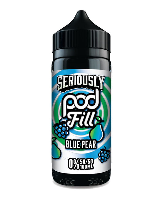 Seriously Pod Fill 50/50 VG/PG 100ml Shortfill E-liquid Zero Nic 0mg - BLUE PEAR