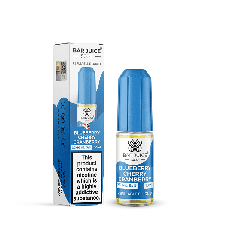 Bar Juice 5000 Nic Salt 10ml Nicotine Salt E-Liquid - BLUEBERRY CHERRY CRANBERRY