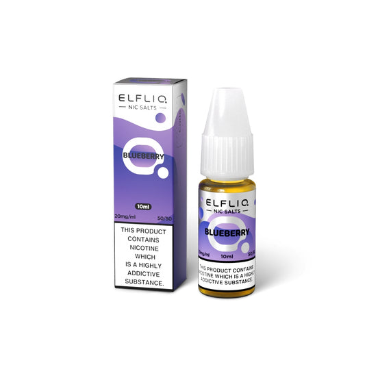 Elfliq BLUEBERRY 10ml Elfbar Nicotine Salts E-Liquid 5mg / 10mg / 20mg Nic Salt