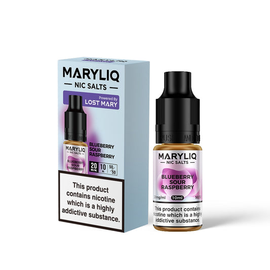 Maryliq BLUE SOUR RASPBERRY 10ml Elfbar Lost Mary Nicotine Salts E-Liquid 10mg / 20mg Nic Salt