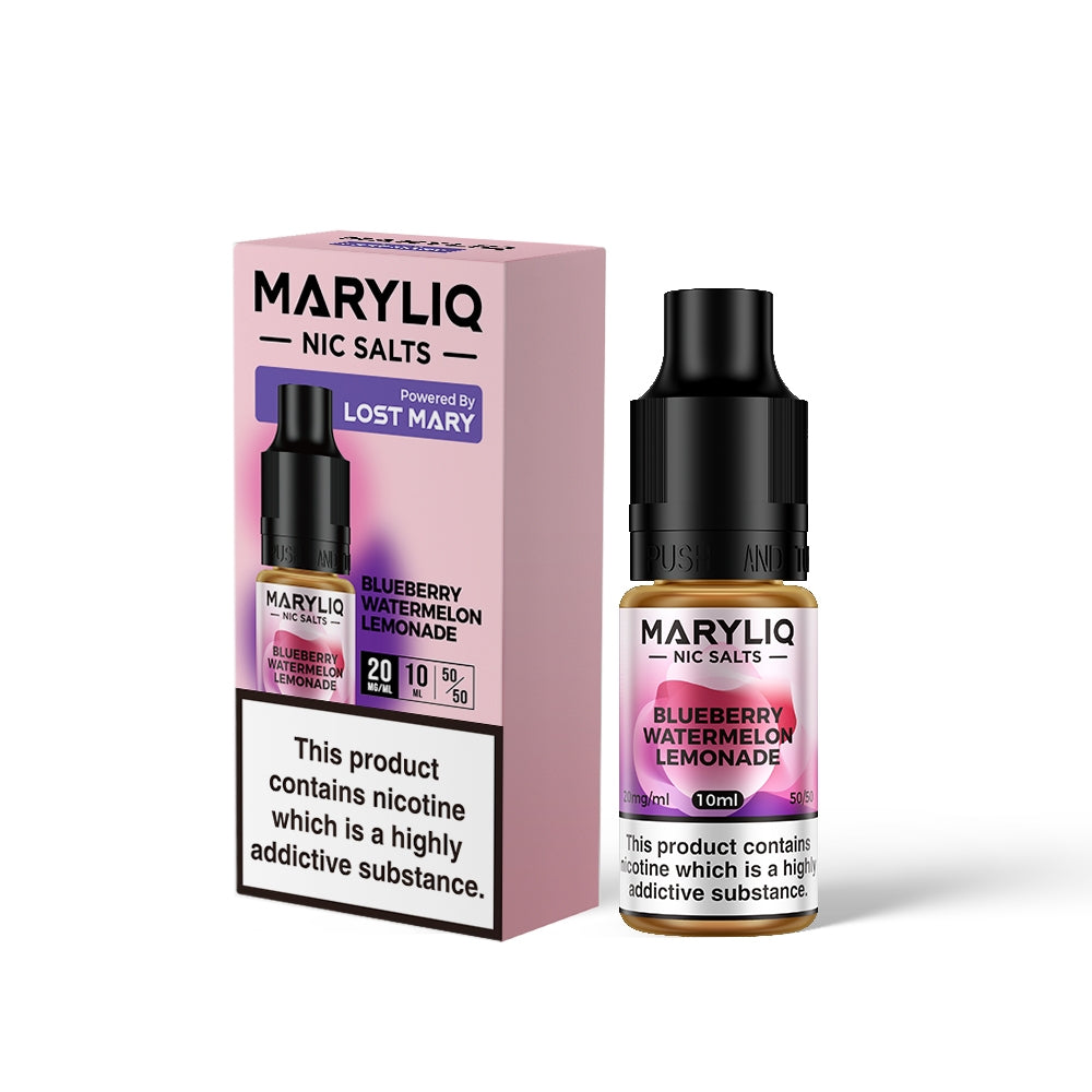 Maryliq BLUEBERRY WATERMELON LEMONADE 10ml Elfbar Lost Mary Nicotine Salts E-Liquid 10mg / 20mg Nic Salt